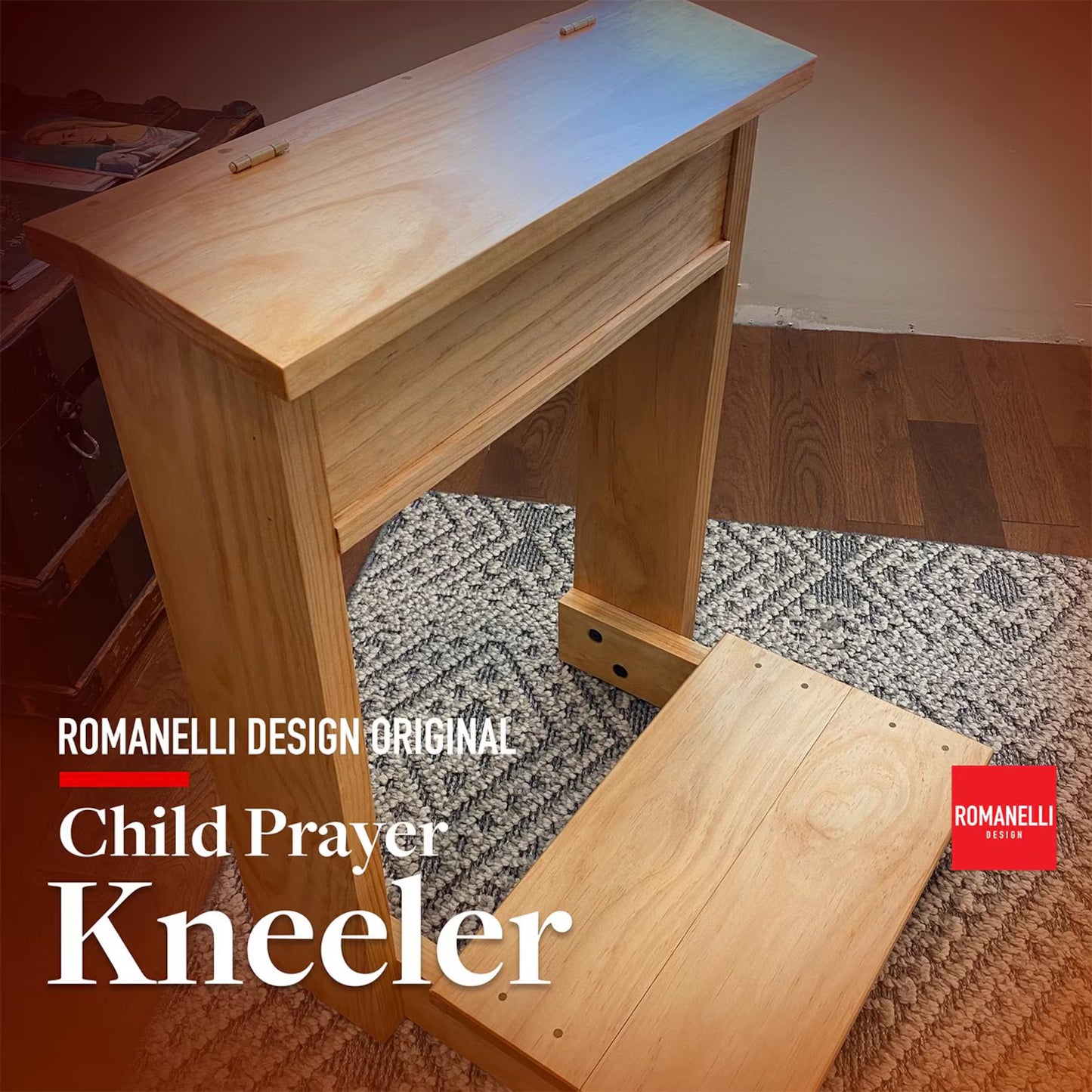 Solid Wood Adult-Sized Prayer Kneeler