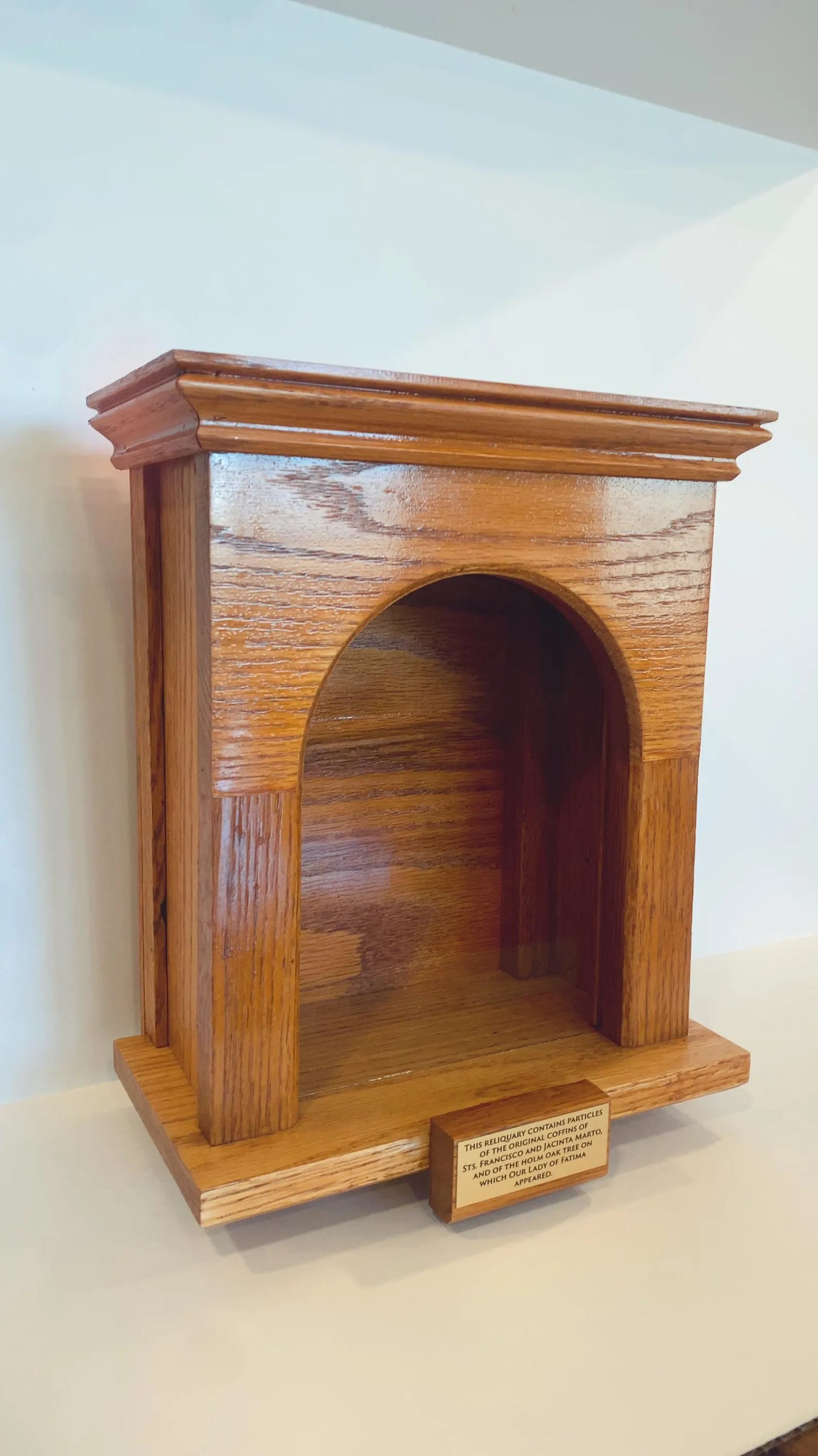 Handcrafted Catholic Reliquary Niche