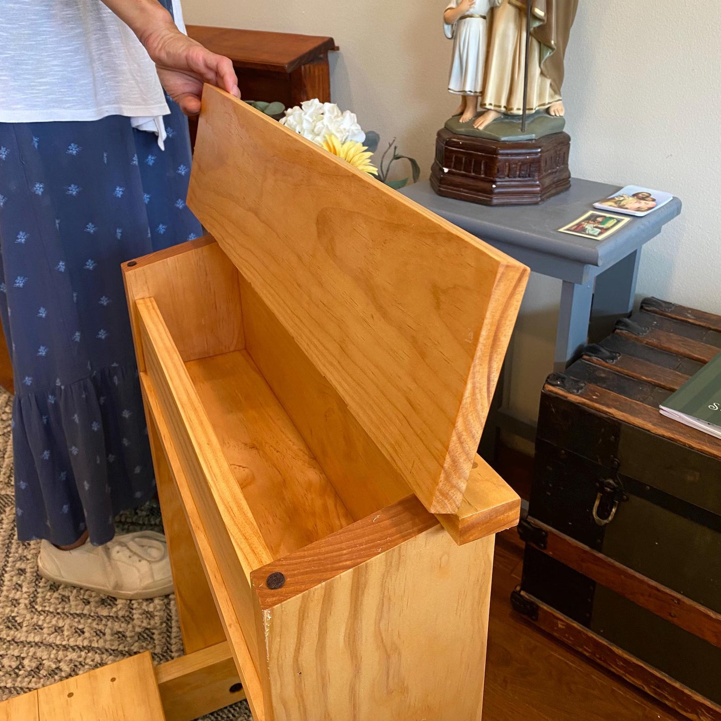 Solid Wood Adult-Sized Prayer Kneeler