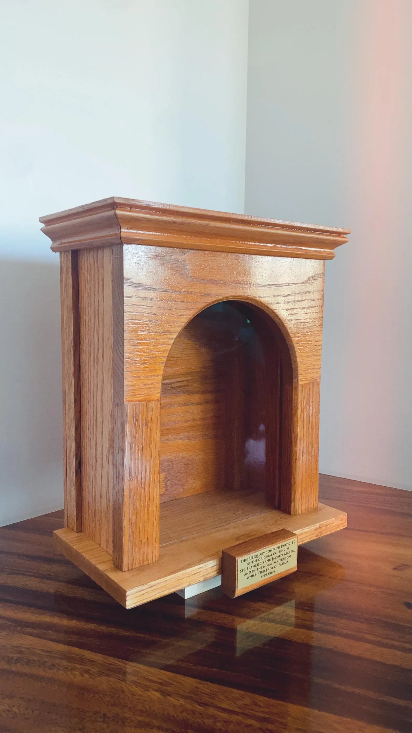Handcrafted Catholic Reliquary Niche