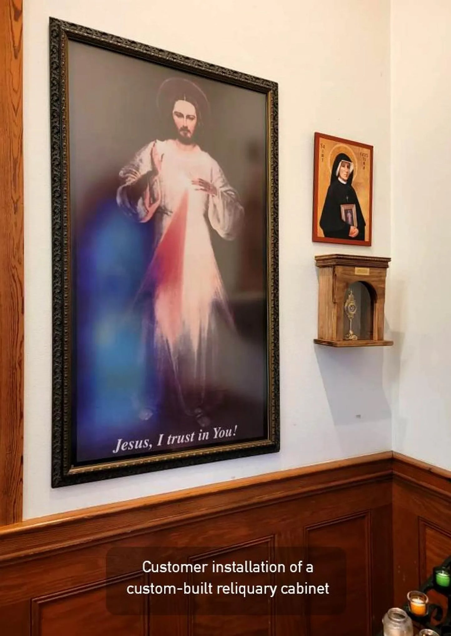 Handcrafted Catholic Reliquary Niche