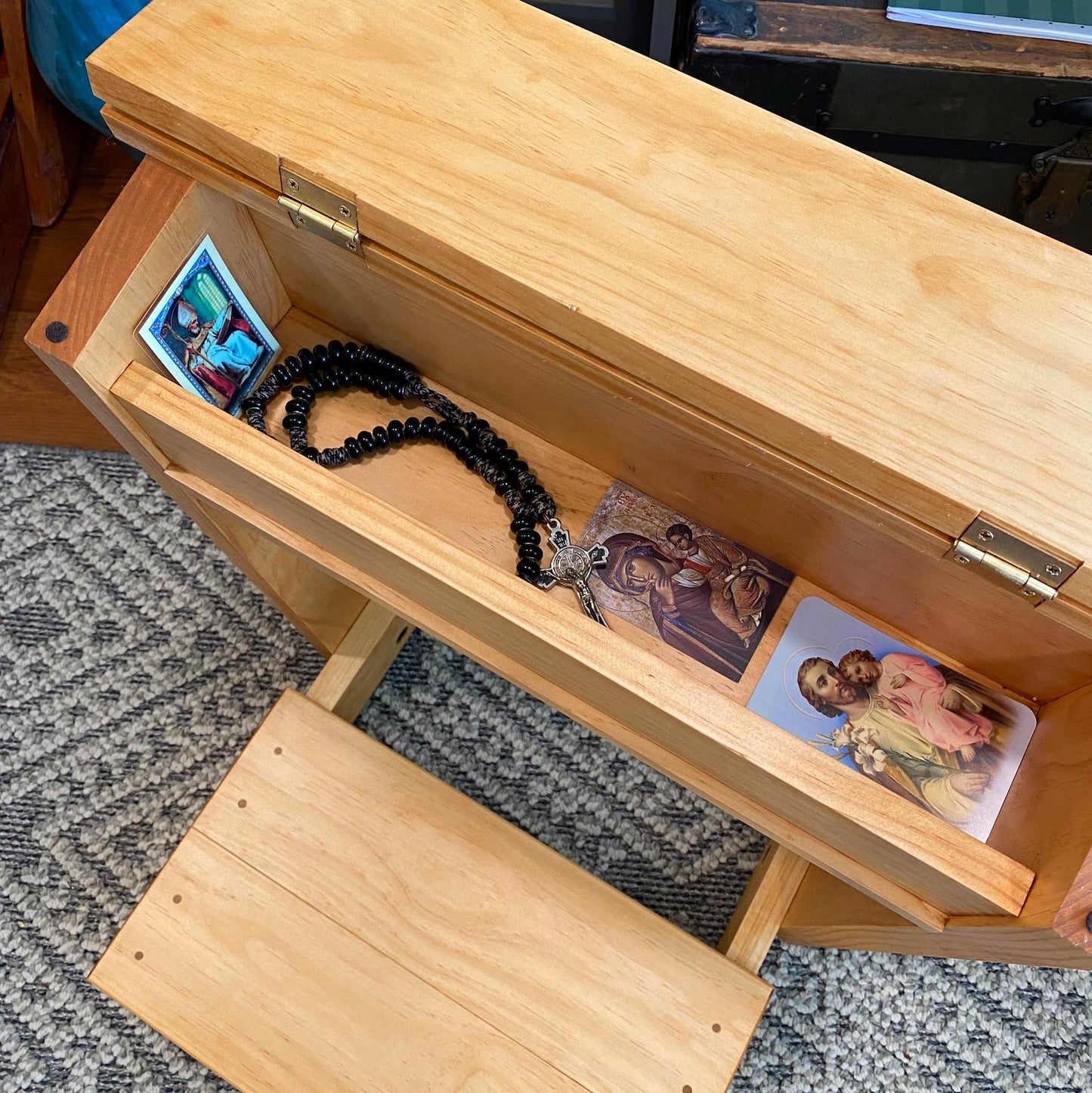 Child-Sized Solid Wood Prayer Kneeler