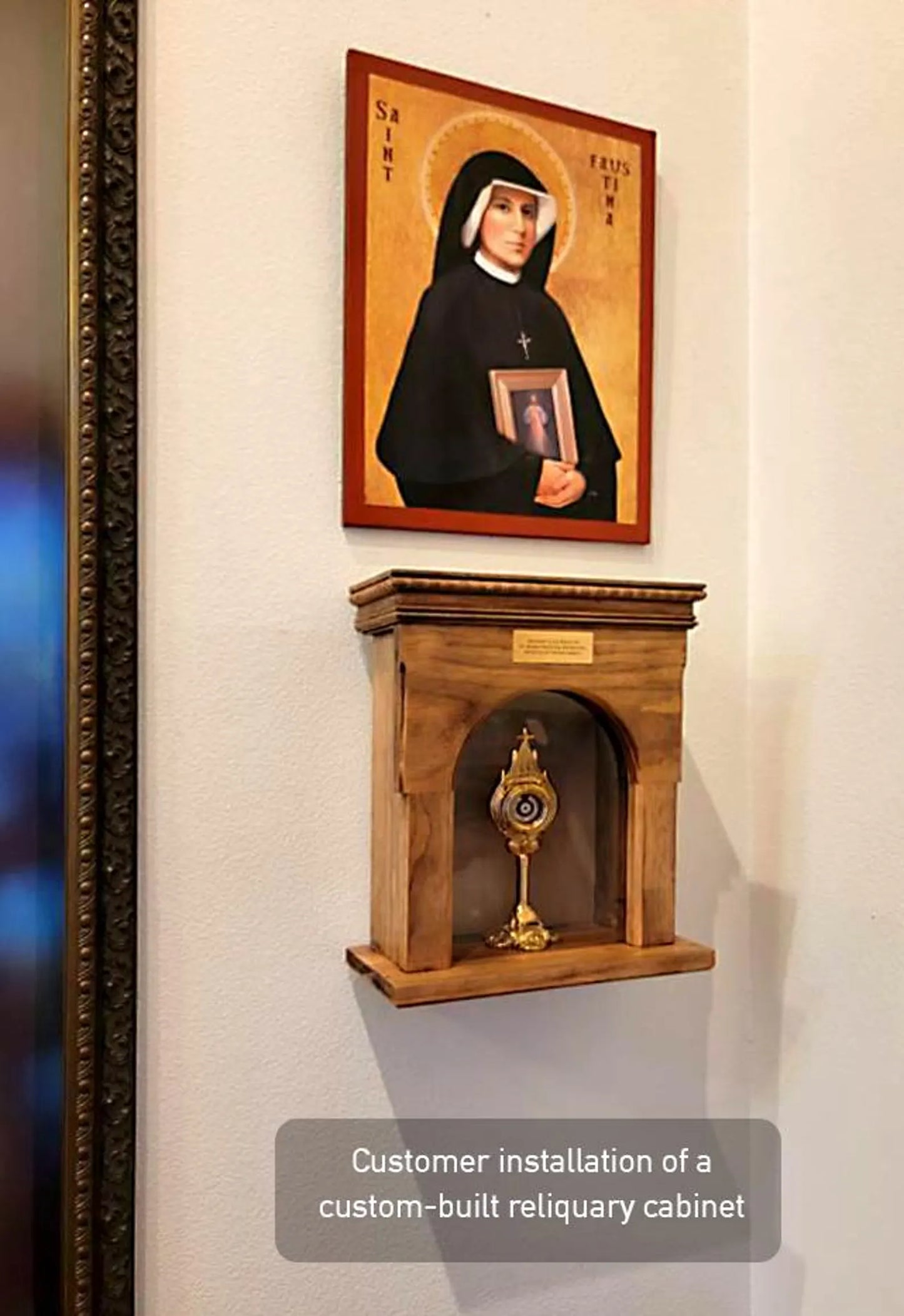 Handcrafted Catholic Reliquary Niche