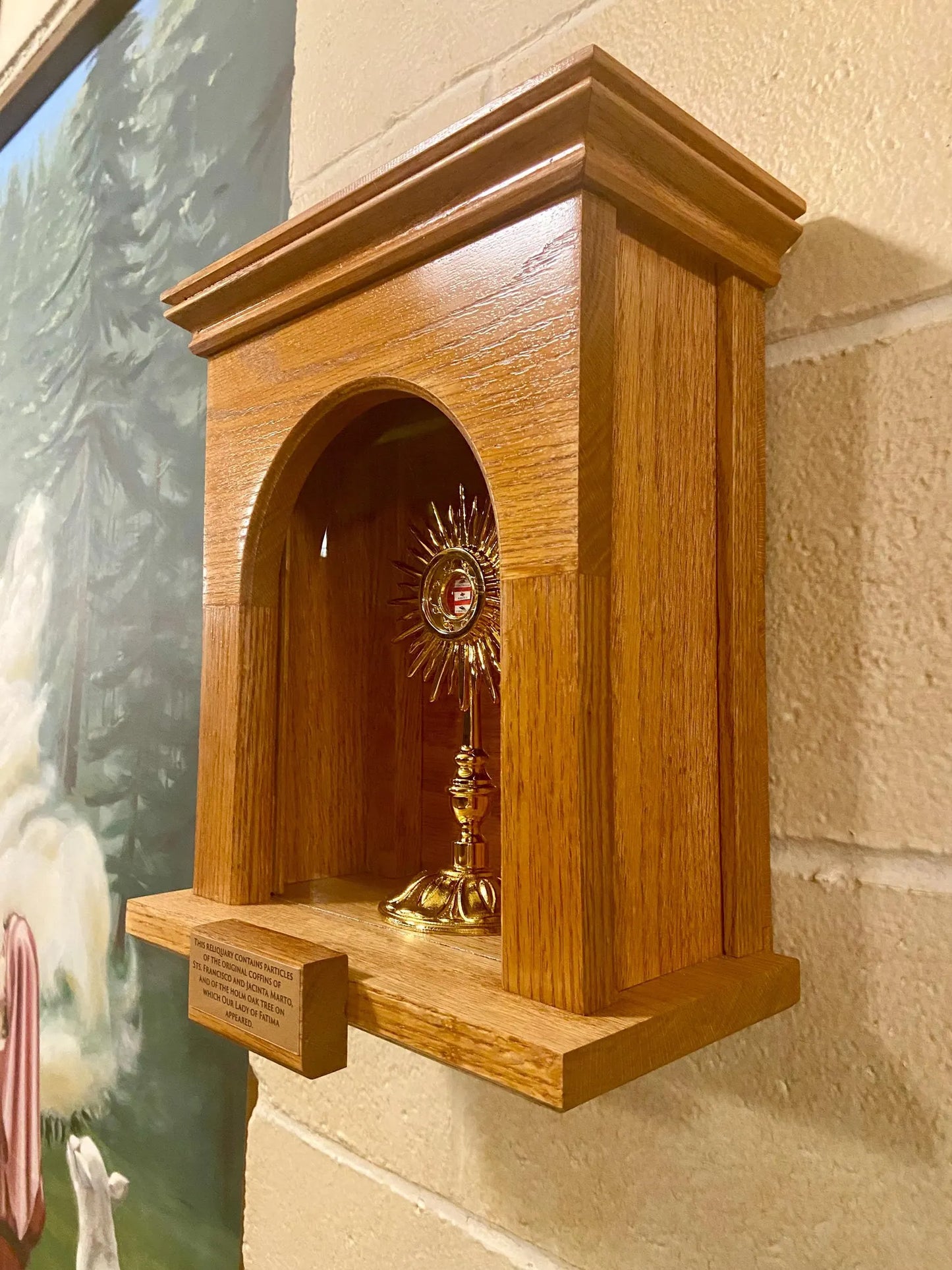 Handcrafted Catholic Reliquary Niche