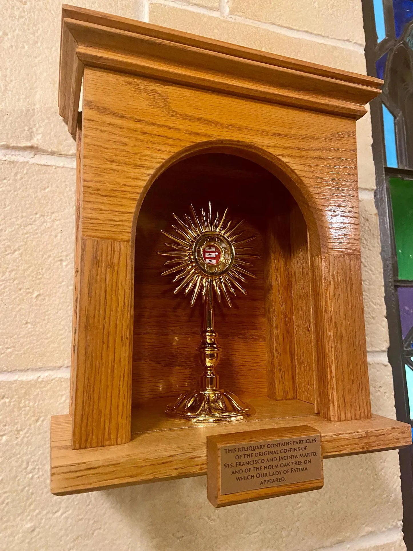 Handcrafted Catholic Reliquary Niche