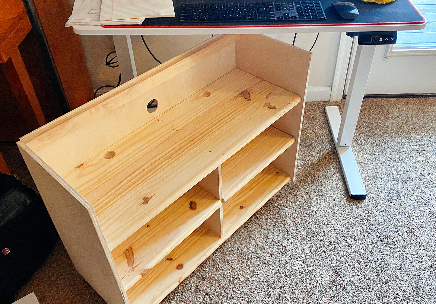 Under-Desk Mobile Storage Cart: Rolling Organizer for Home Office & Dorm