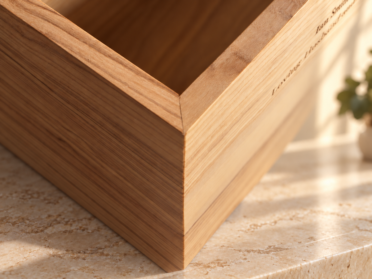 Handmade Olive Wood Cremation Urn: Adult, Companion, or Child