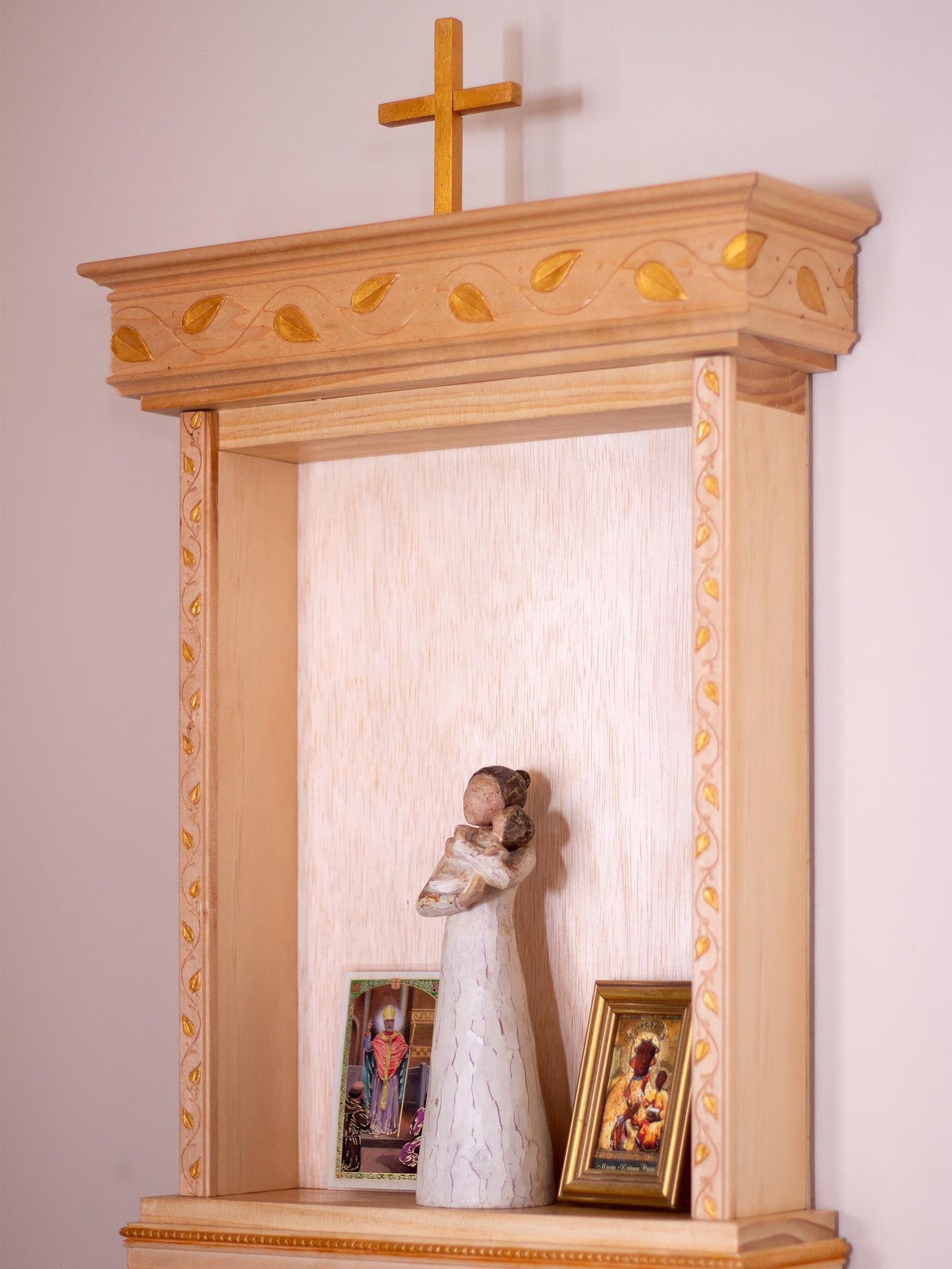 Gold Accent Family-sized Wall Altar Shrine