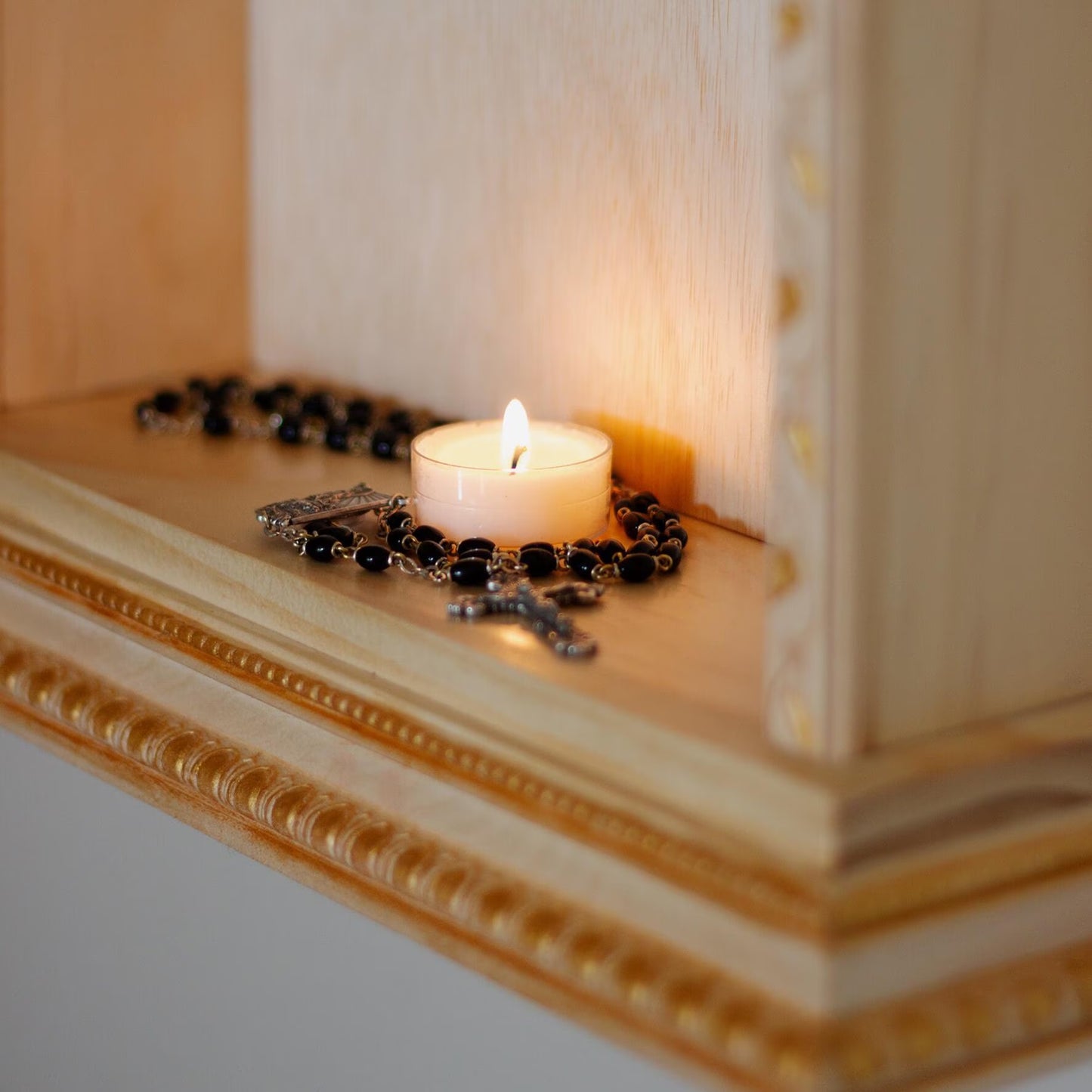 Gold Accent Family-sized Wall Altar Shrine