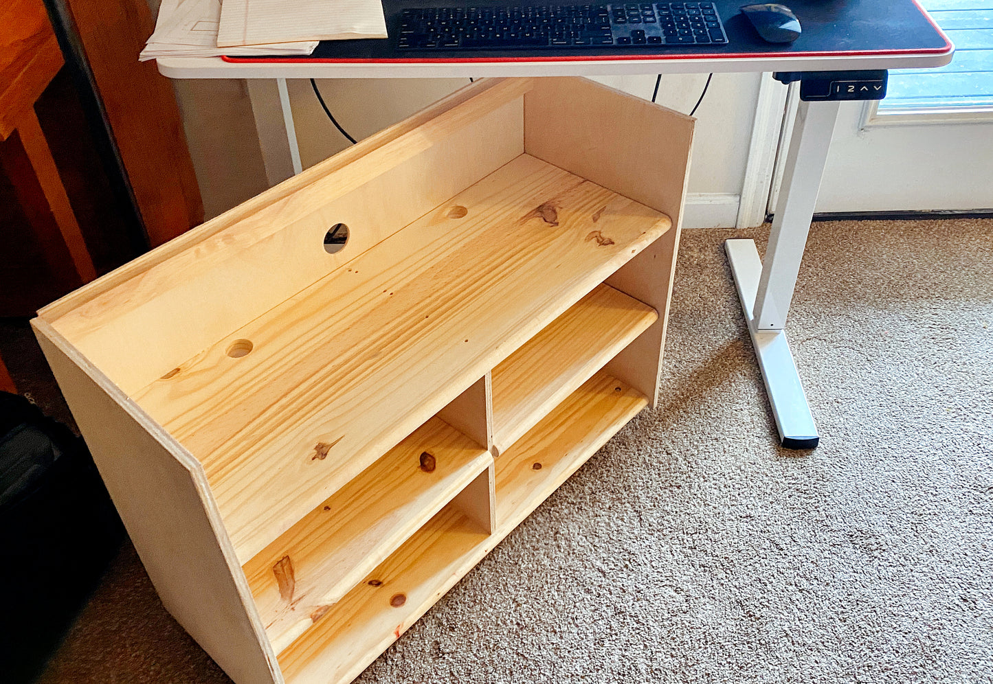 Under-Desk Mobile Storage Cart: Rolling Organizer for Home Office & Dorm