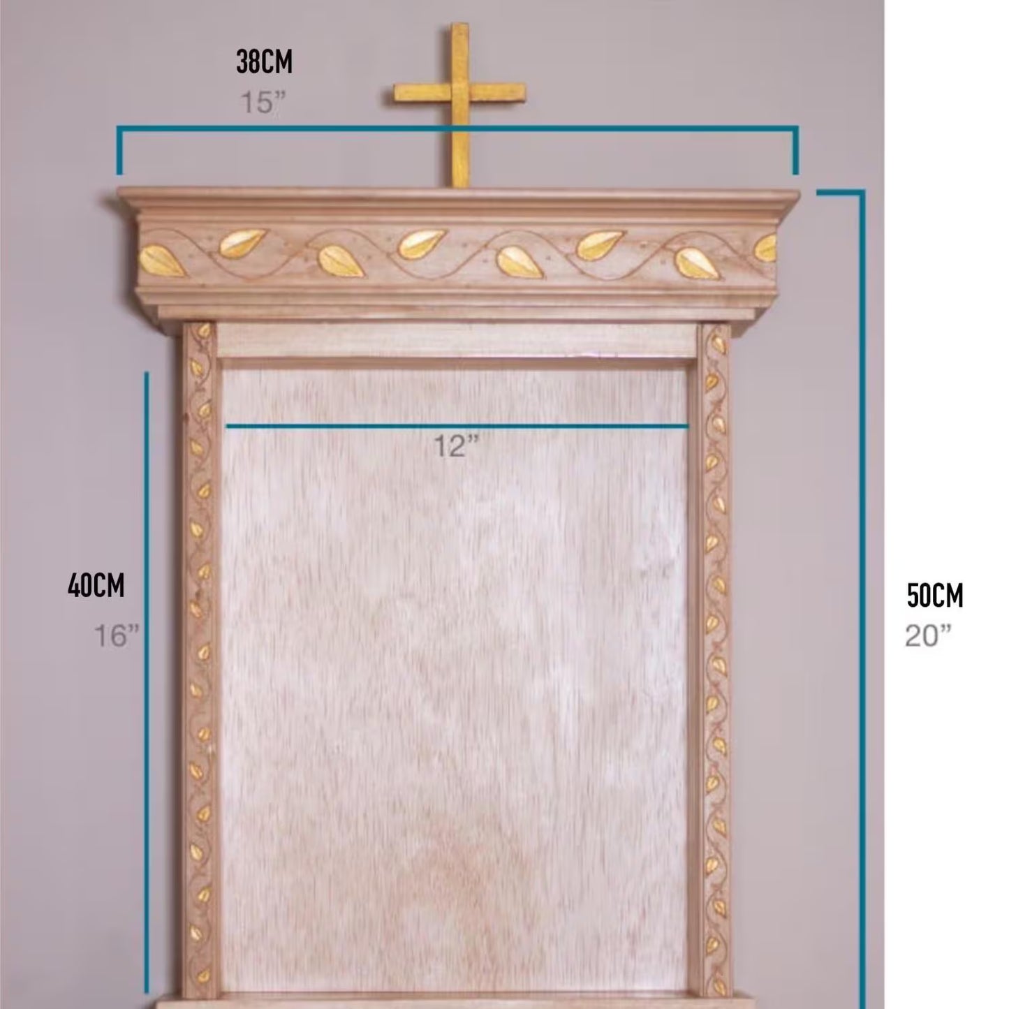 Gold Accent Family-sized Wall Altar Shrine