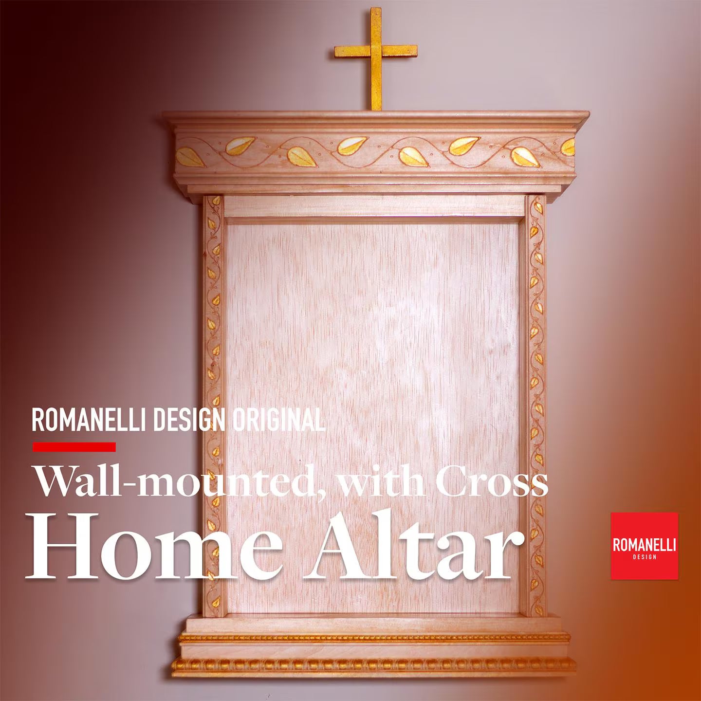 Gold Accent Family-sized Wall Altar Shrine